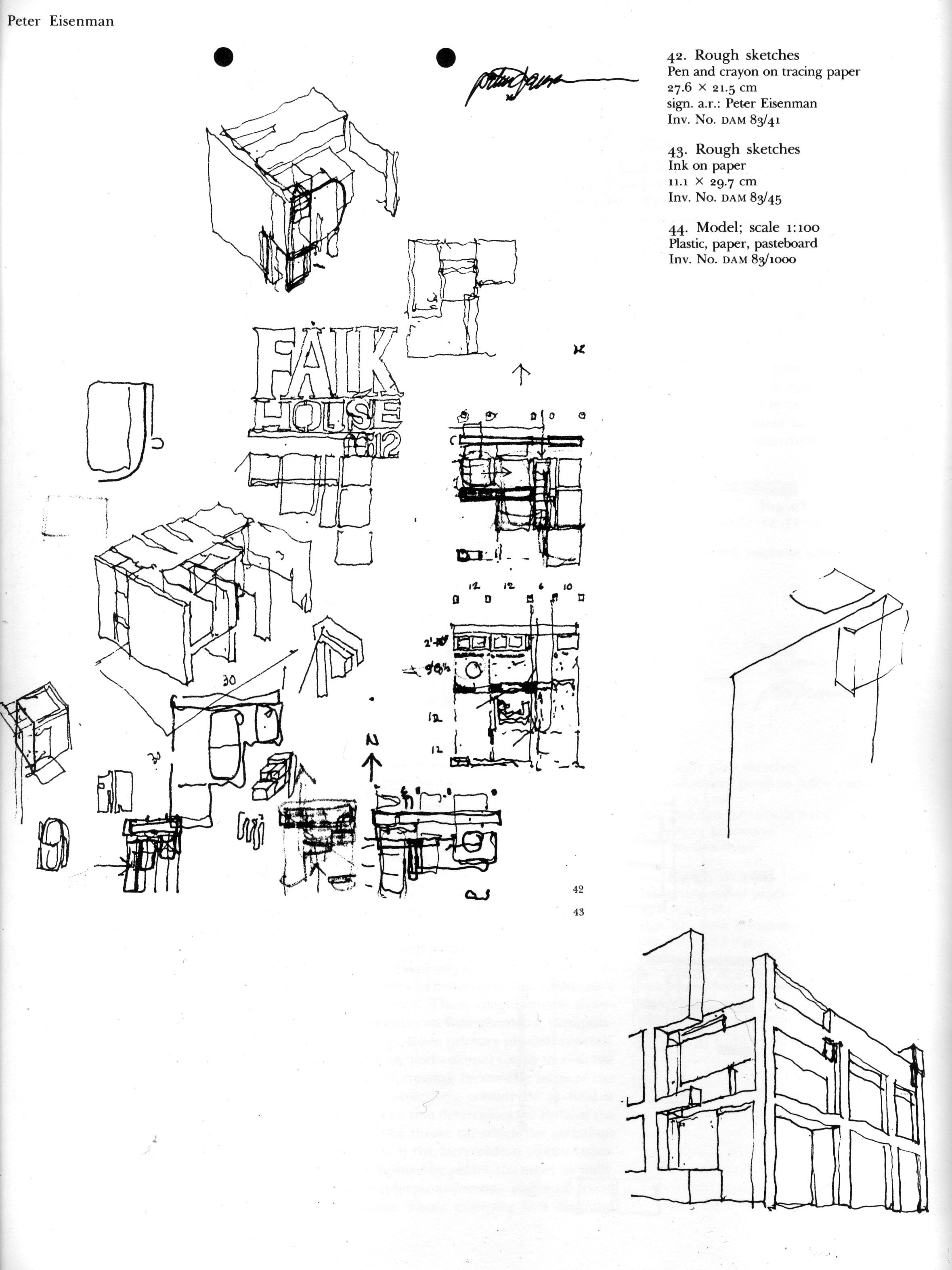 Peter eisenman dibujo arquitectonico diseão arquitectonico croquis