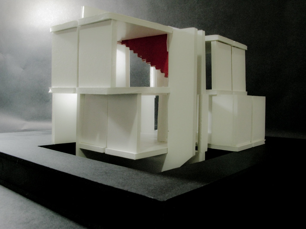 Massing model of peter eisenmans house vi hevan chan