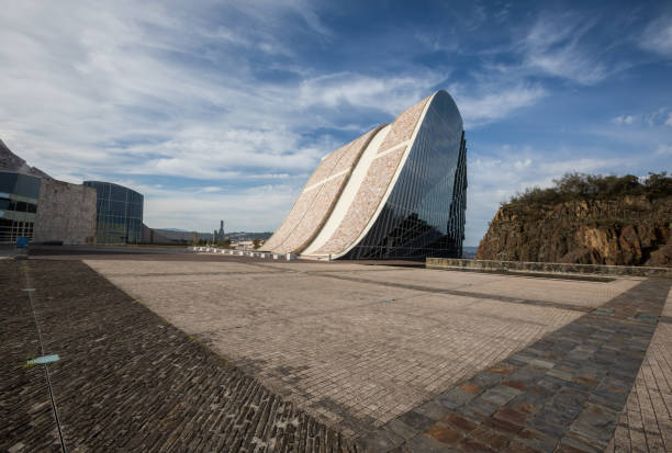 Santiago de postela spain october futuristic building architecture in cidade da cultura galicia spain stock photo