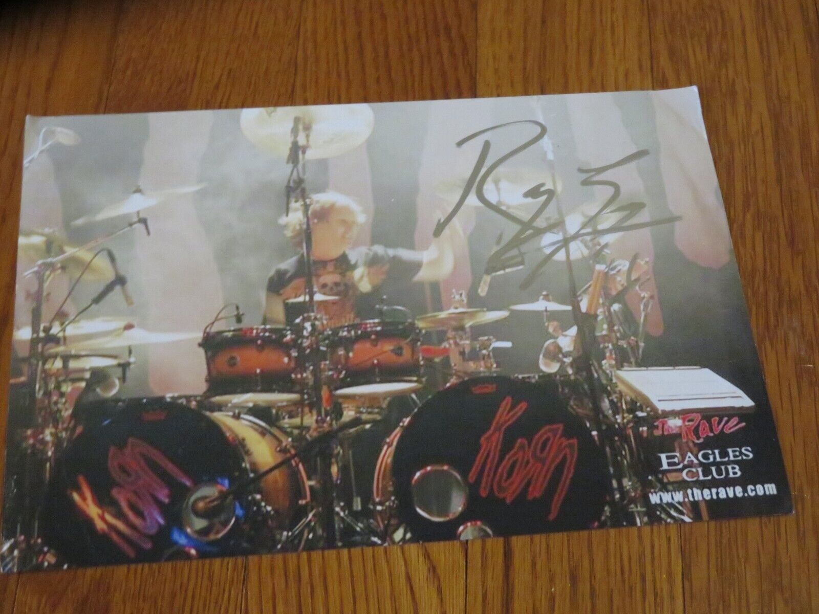 Ray luzier autographed hand signed x photo korn drummer