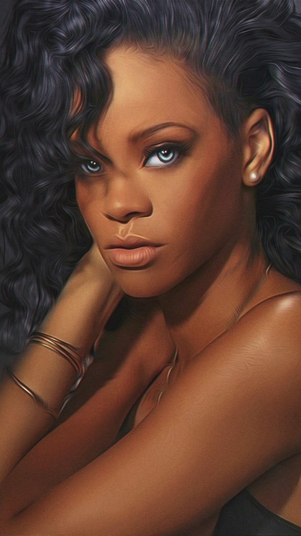 Rihanna portrait iphone wallpaper