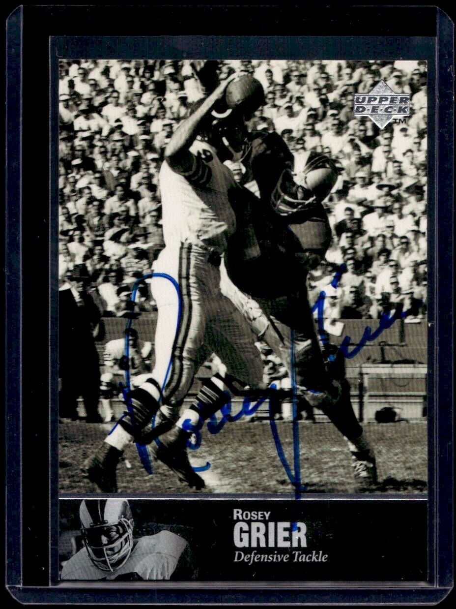 Rosey grier autographed memorabilia signed photo jersey collectibles merchandise