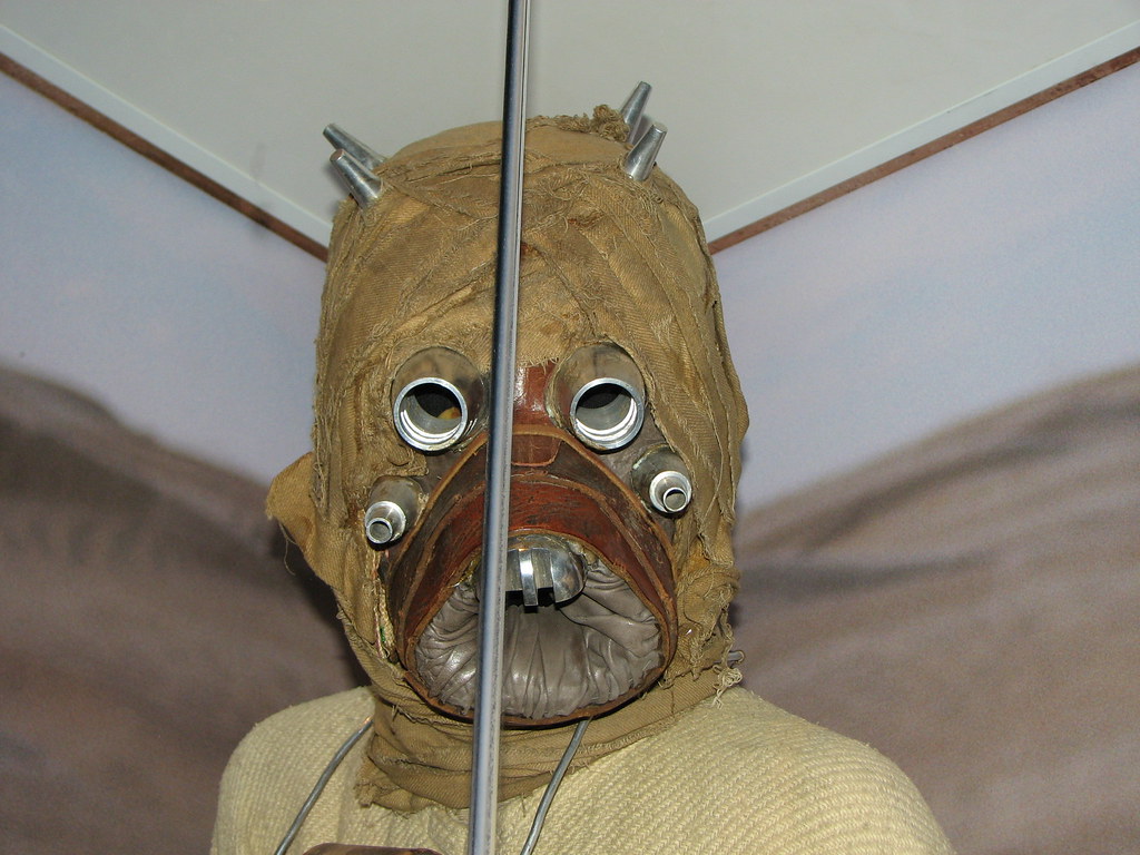Tusken raider this is a closeup of the face of the tusken â