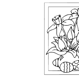 Easter card coloring pages printable for free download