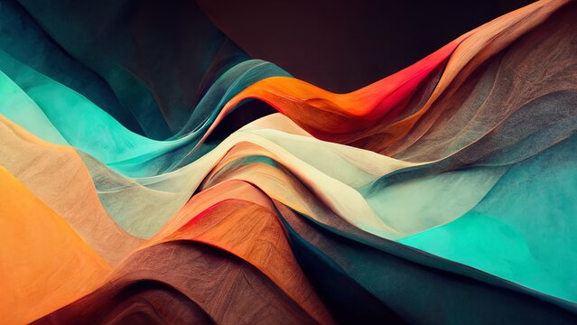 K abstract wallpaper colorful design shapes and textures colored background teal and orange colores