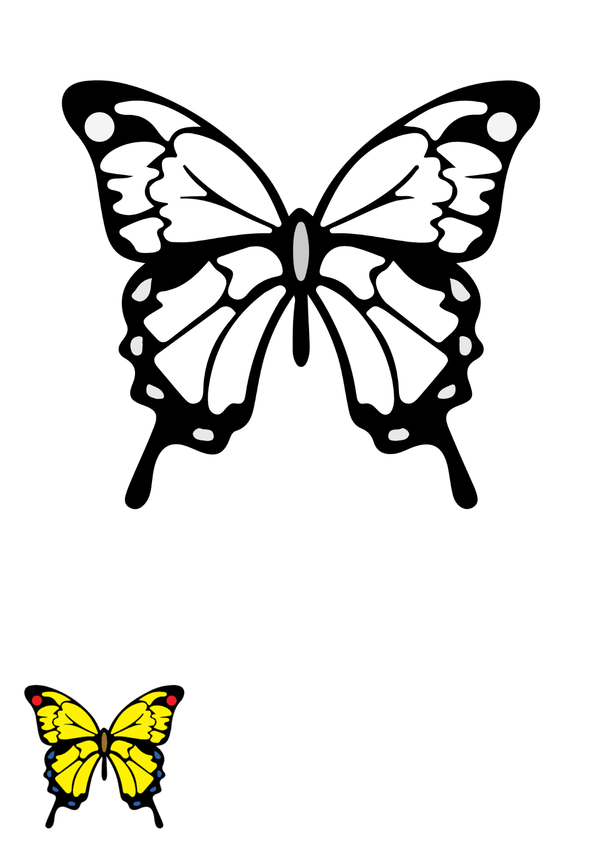 Free butterfly coloring pages