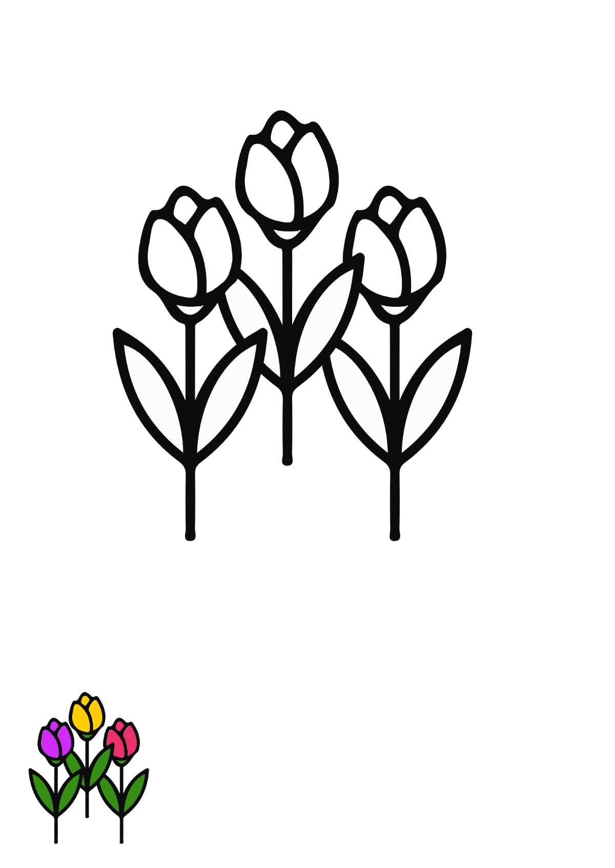 Free flower coloring page