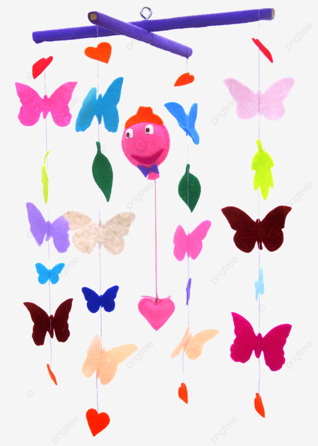 Butterflies and balloon child hearts baby mobile child png transparent image and clipart for free download