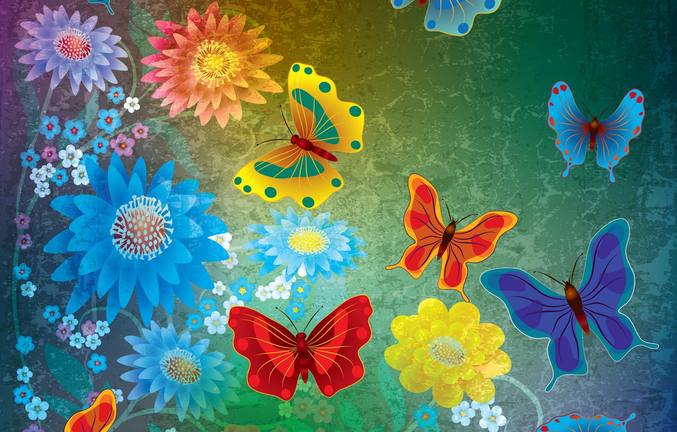 Wallpaper butterfly flowers abstract design flowers grunge butterflies images for desktop section ððñññððºñðð