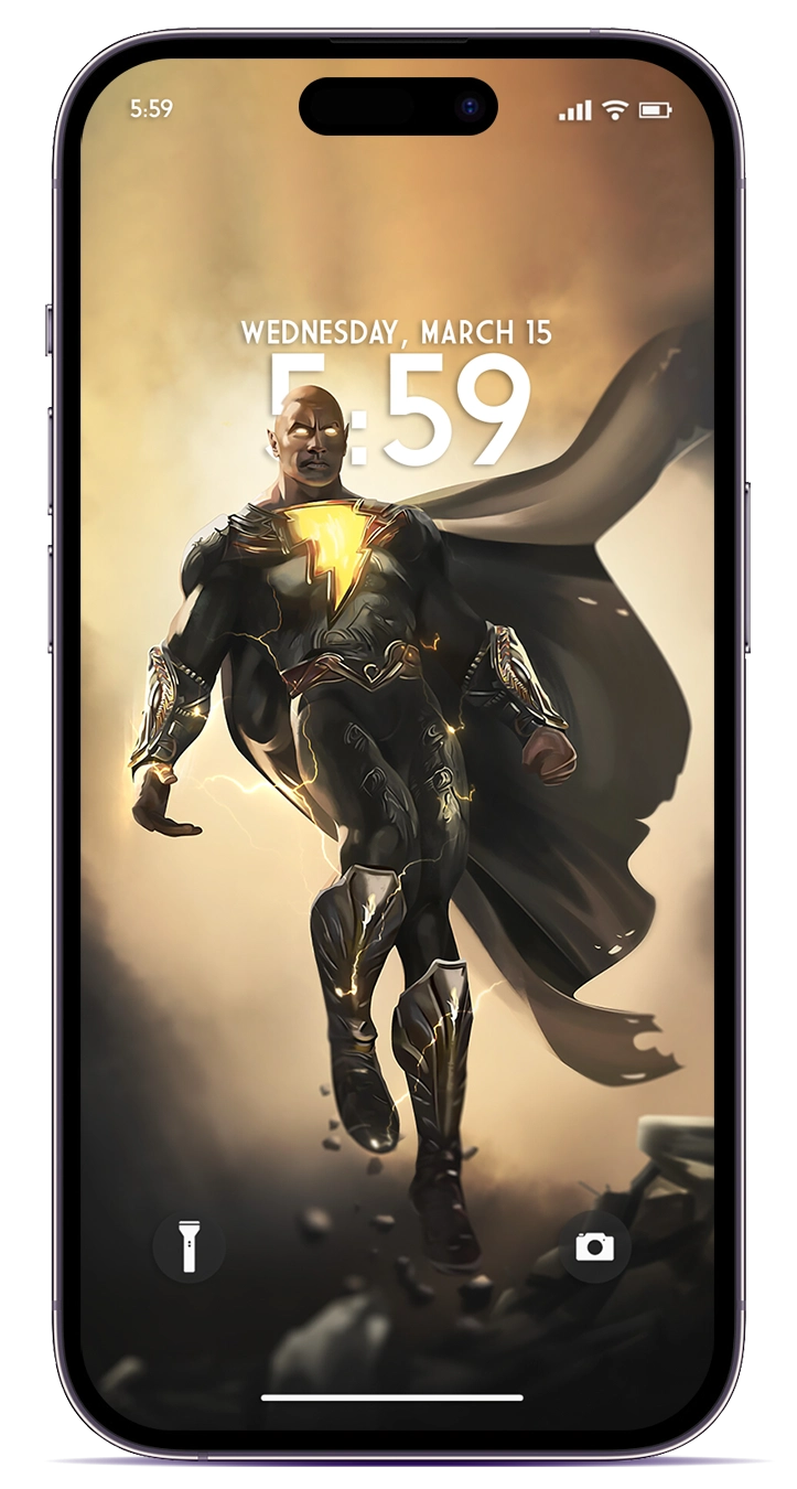 The rock as black adam dc movie wallpaper for iphone