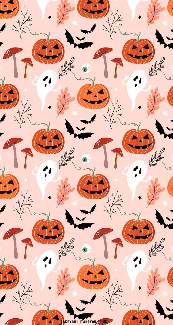 Cute halloween wallpaper ideas for phone iphone pumpkin face pink background i take you wedding readings wedding ideas wedding dresses wedding theme
