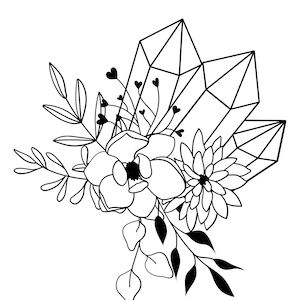Crystal coloring page