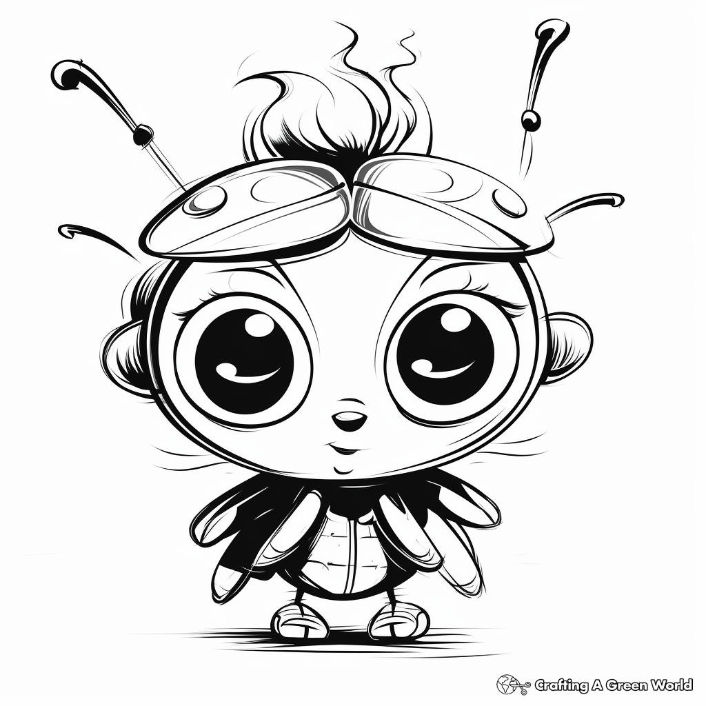L is for ladybug coloring pages
