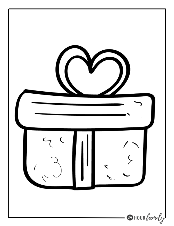 Christmas heart coloring pages