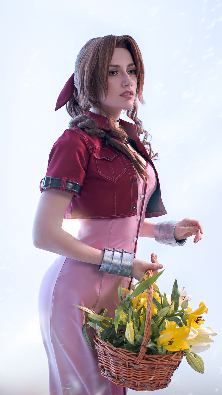 X aerith gainsborough final fantasy xv cosplay k iphone iphone s iphone hd k wallpapers images backgrounds photos and pictures