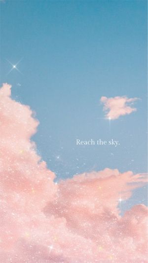 Blue and pink aesthetic cloudy sky mobile wallpaper template and ideas for design