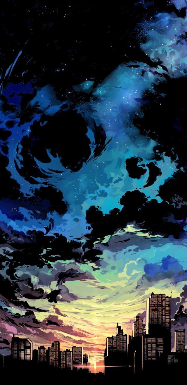 Aesthetic anime sky riphonexwallpapers