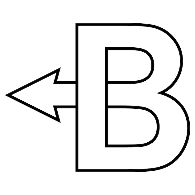 Premium vector capital letter b back arrow back arrow b logo concept