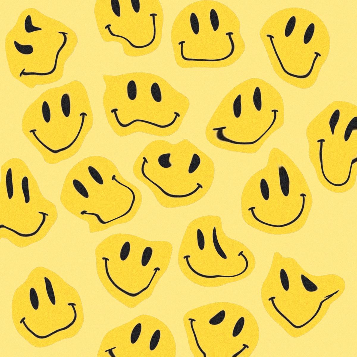 Smiley face iphone wallpaper yellow yellow aesthetic pastel yellow wallpaper