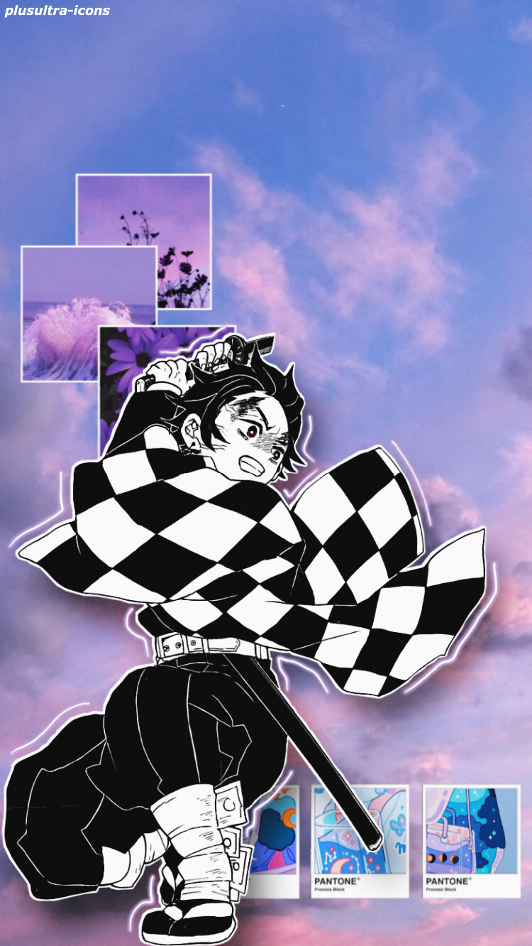 Cred if using my icons please â may i request purpleblue wallpapers of tanjirou