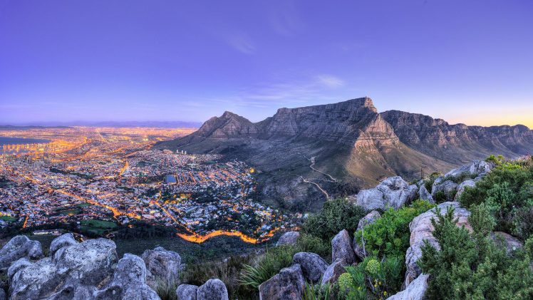 Landscape hill south africa mountains town wallpapers hd desktop and mobile backgrounds