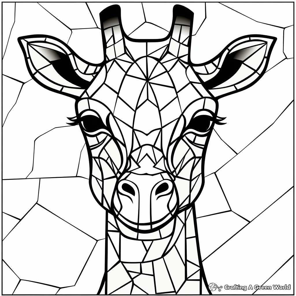 Animal mosaic coloring pages