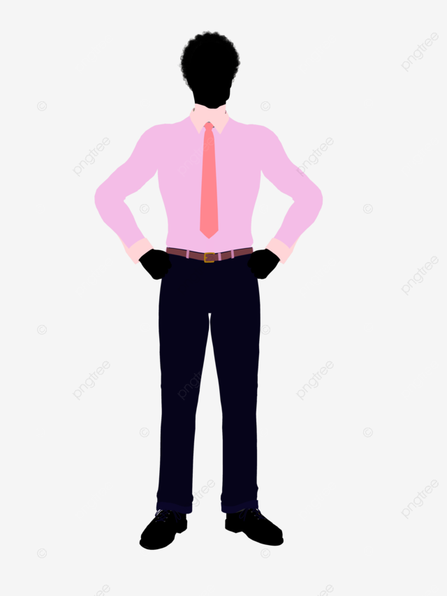 African american business man silhouette suit vip co administrator png transparent image and clipart for free download
