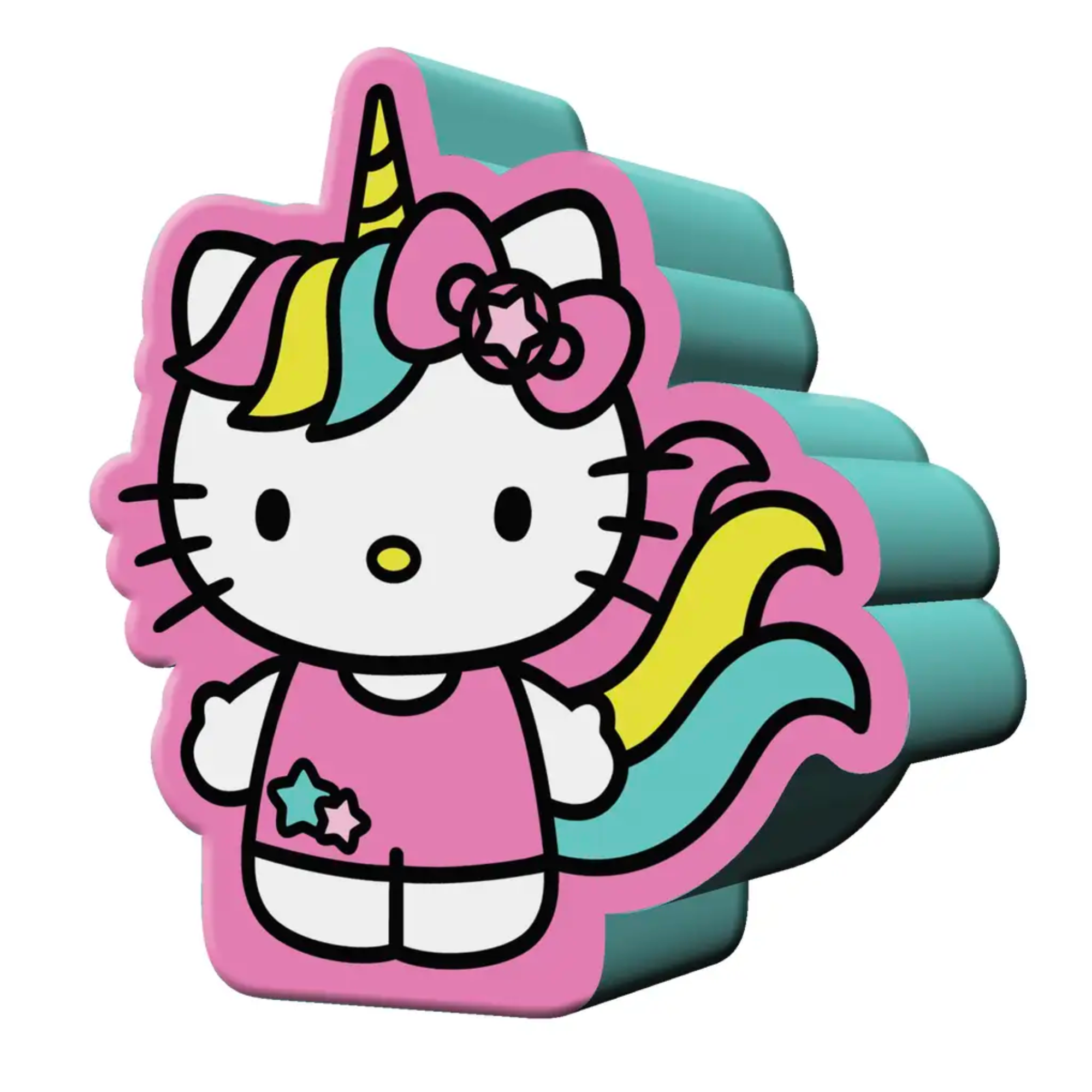 Hello kitty unicorn star large die cut mdf box wall sign â the pink a la mode