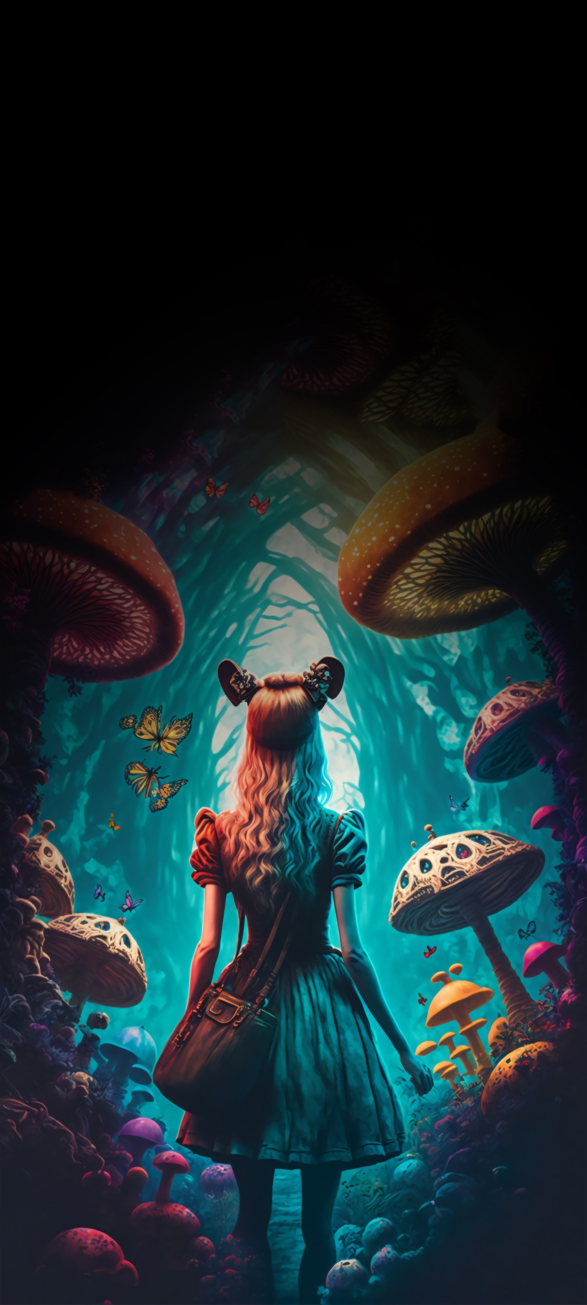 Enter a magical world with a k alice in wonderland wallpaper for iphone