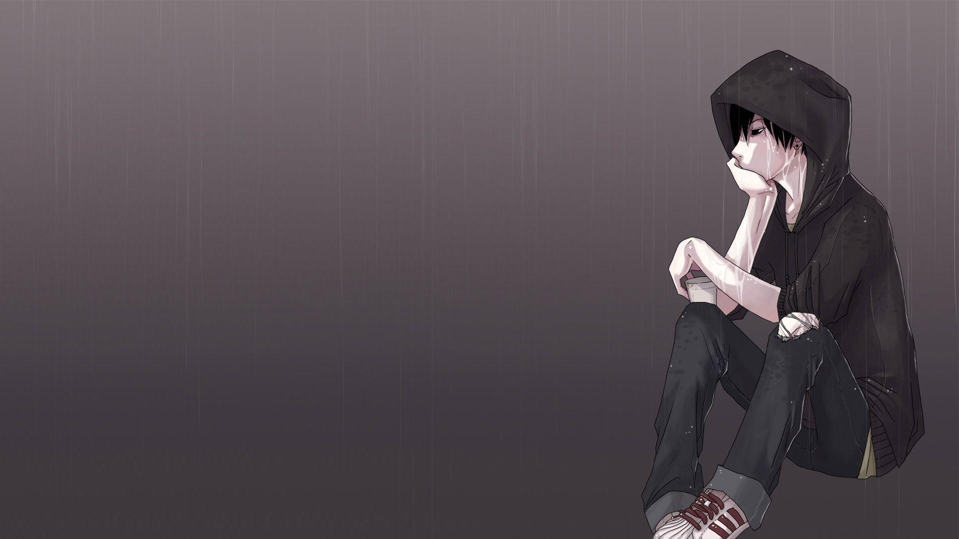 Lonely anime boy wallpapers
