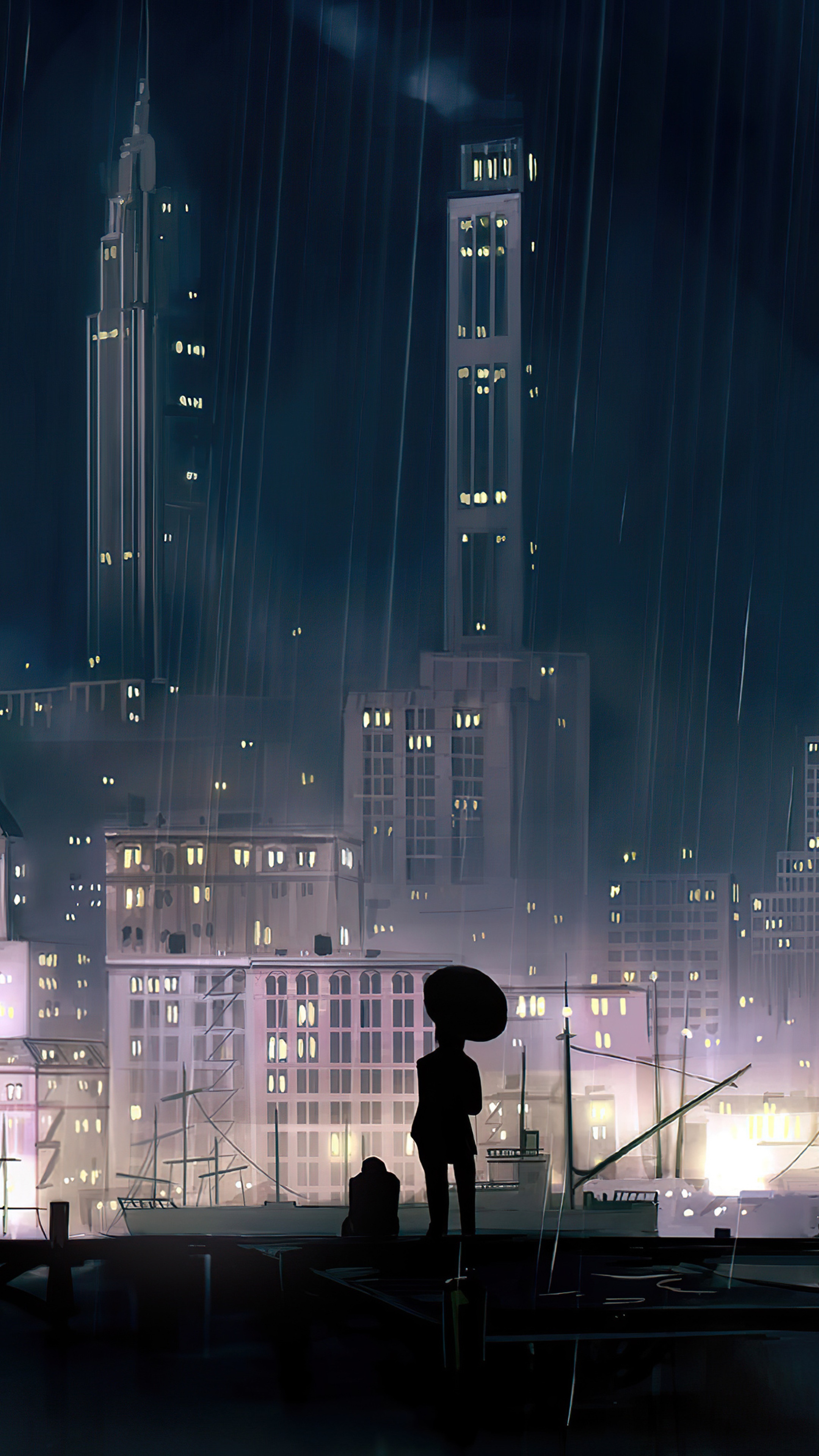 Anime boy anime alone artist artwork cityscape digital art hd k