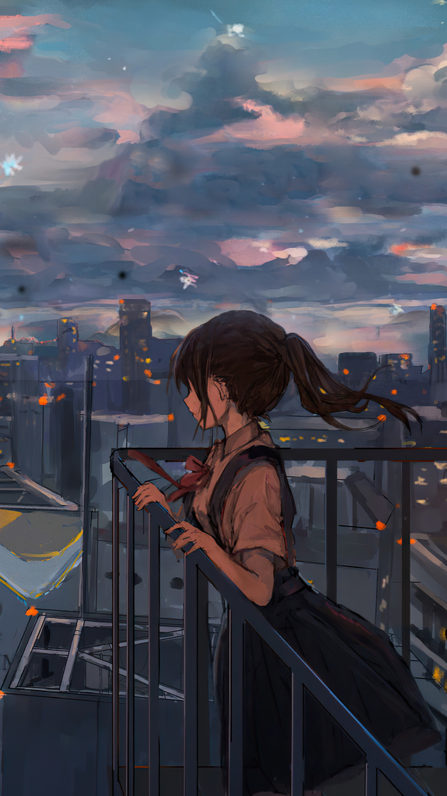 X cityscape sky anime girl peace alone k samsung galaxy ss google pixel xl nexus p lg g hd k wallpapers images backgrounds photos and pictures