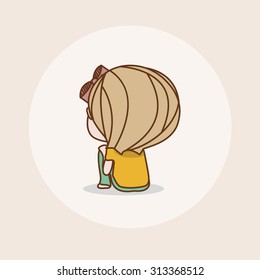 Lonely girl cartoon images stock photos vectors