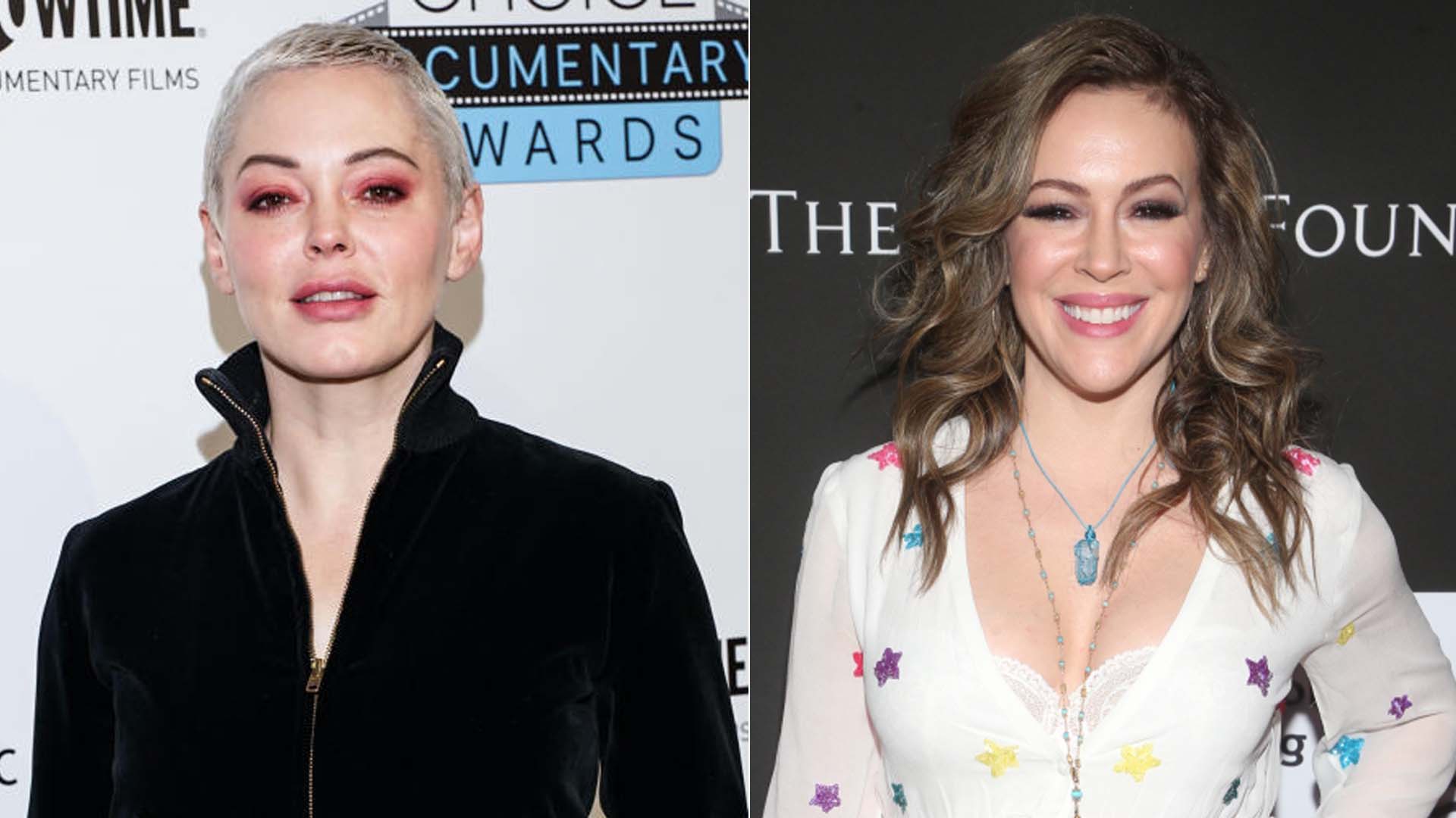 Rose mcgowan calls alyssa milano a metoo fraud accuses her of making charmed set toxic