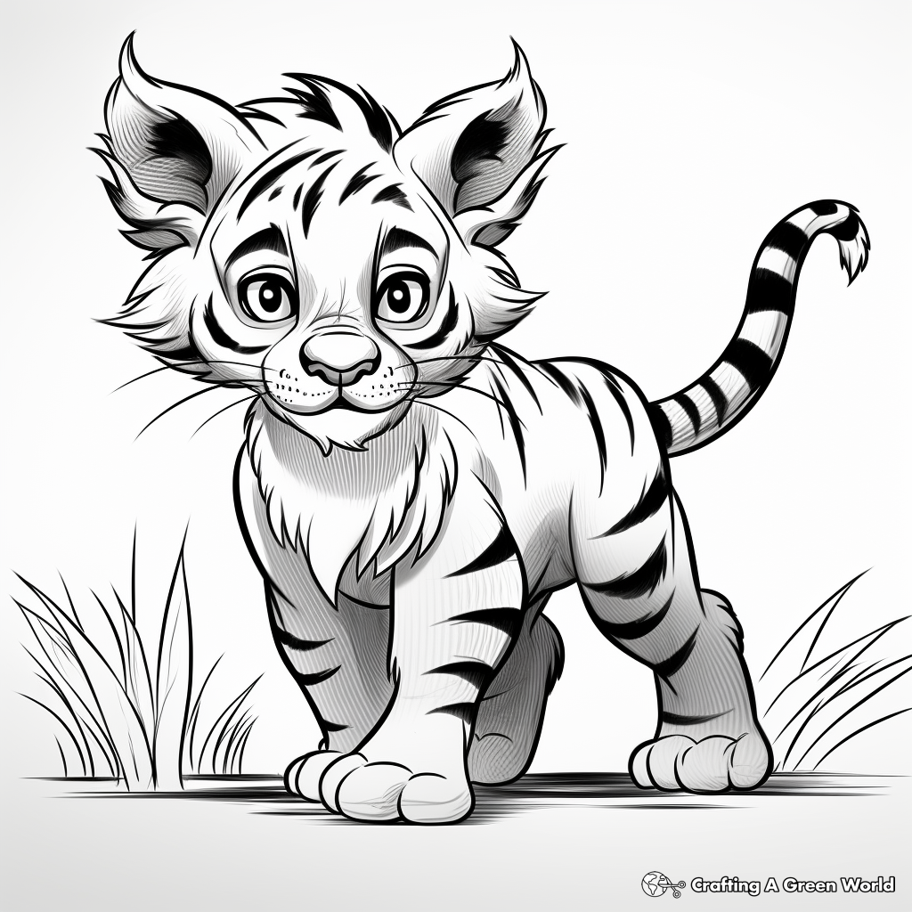 Tiger cub coloring pages