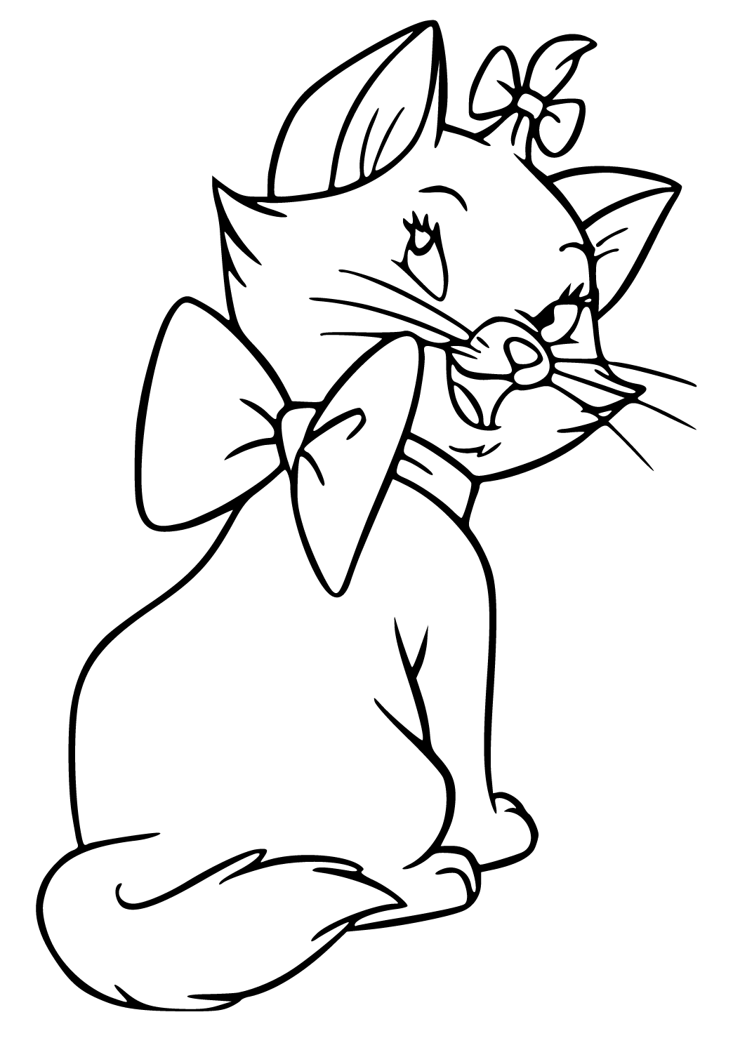 Free printable aristocats decoration coloring page for adults and kids