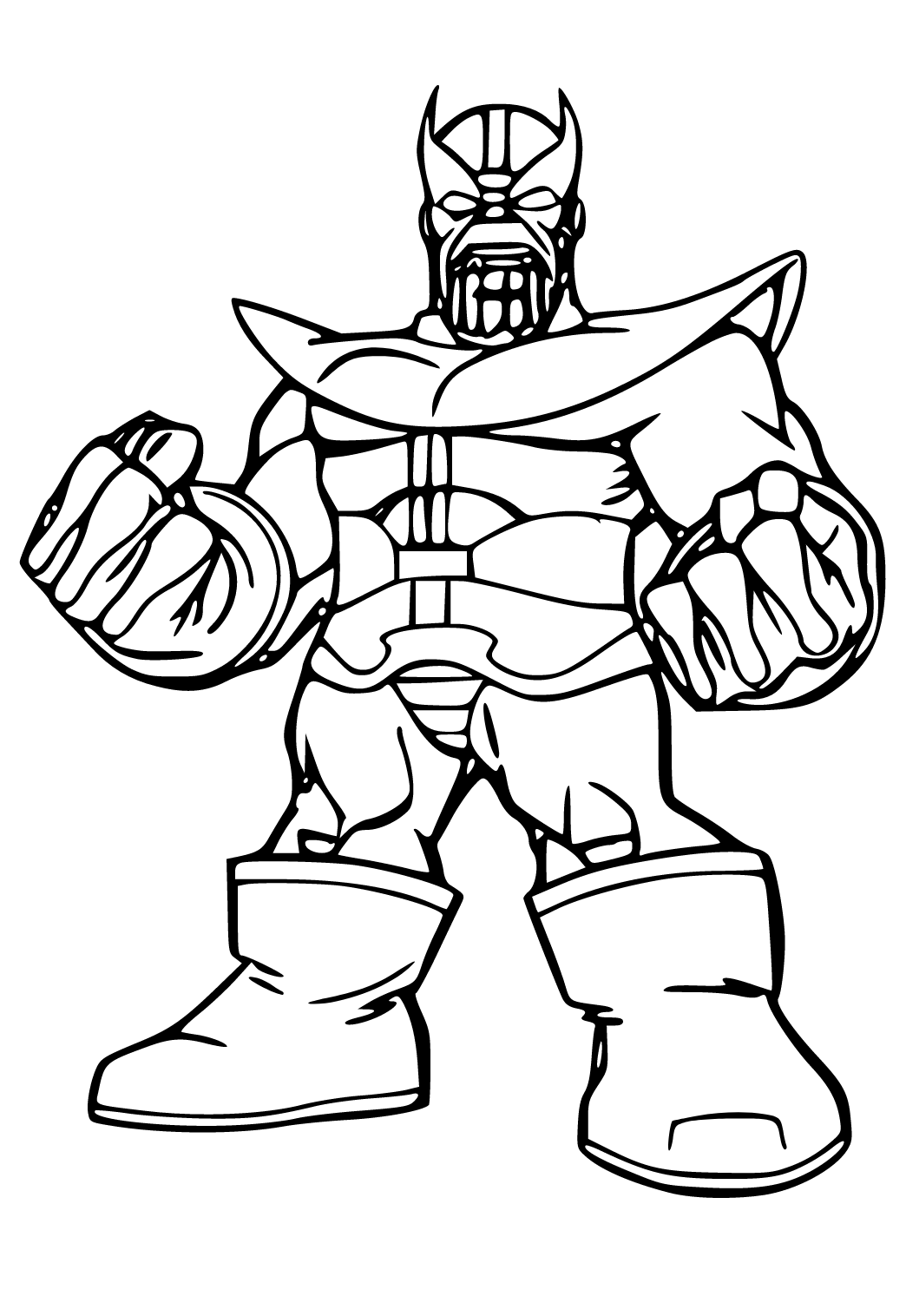 Free printable thanos cute coloring page for adults and kids