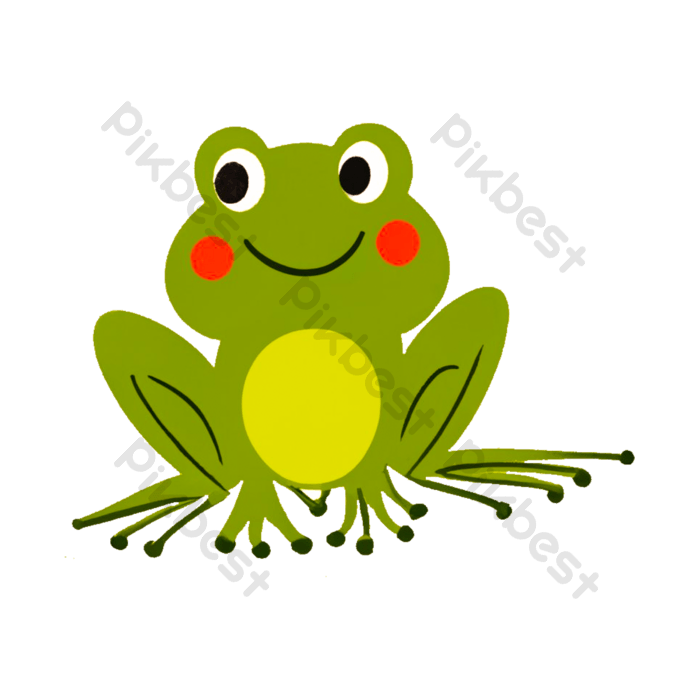 Cute garden frog animal illustration png png images psd free download