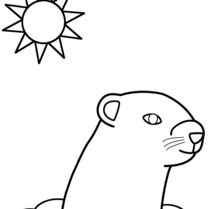 Groundhog coloring pages printable for free download