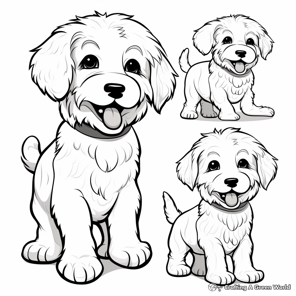 Realistic puppy coloring pages