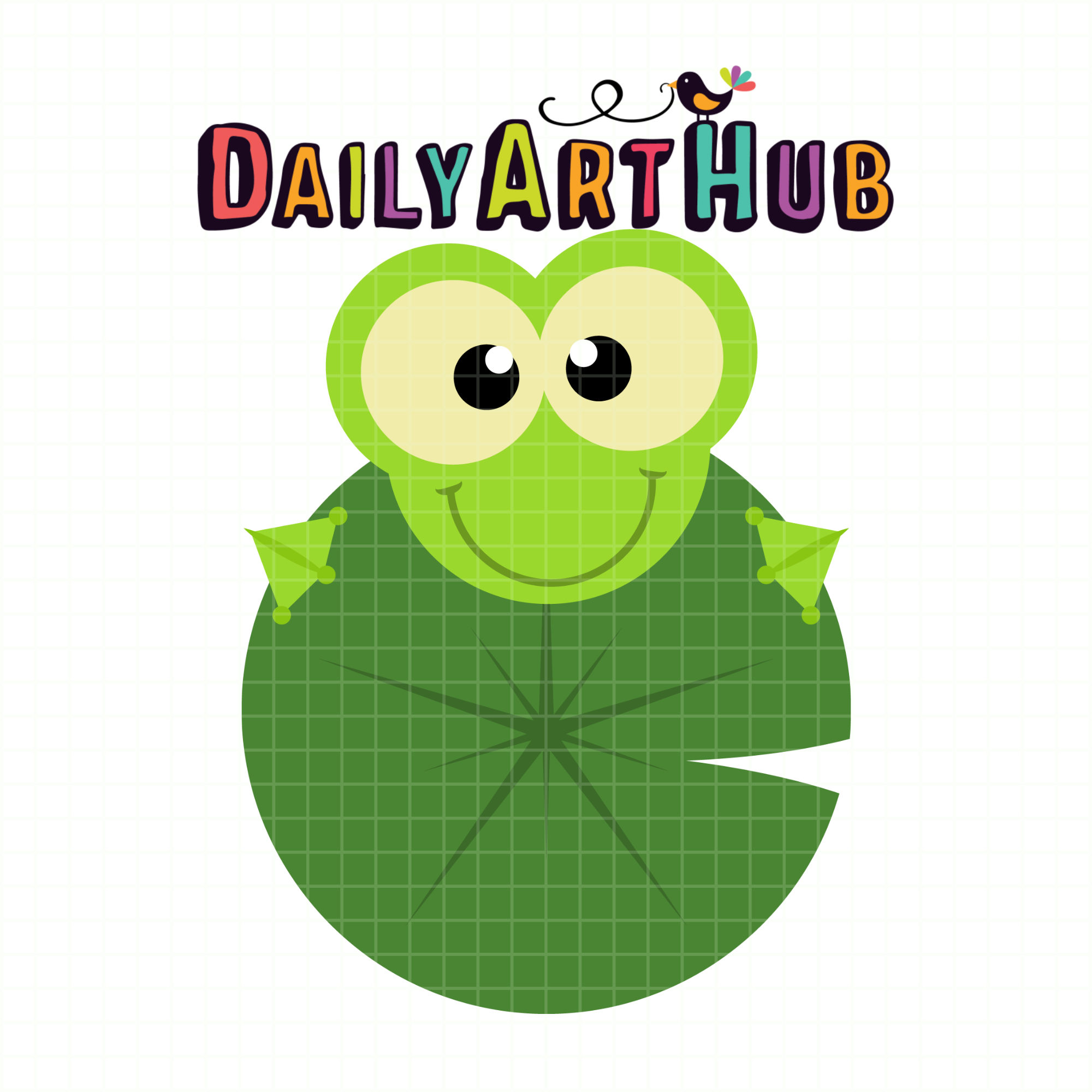 Free cute frog lily clip art â daily art hub graphics alphabets svg
