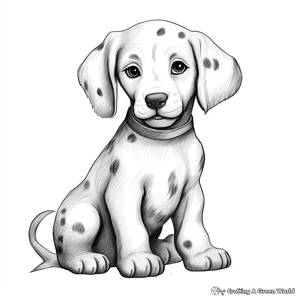 Realistic puppy coloring pages