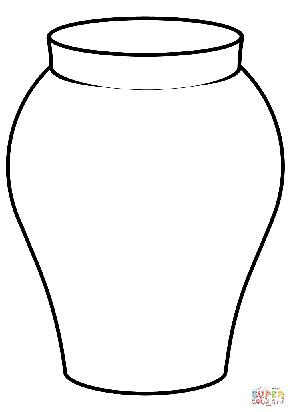 Vase outline coloring page free printable coloring pages