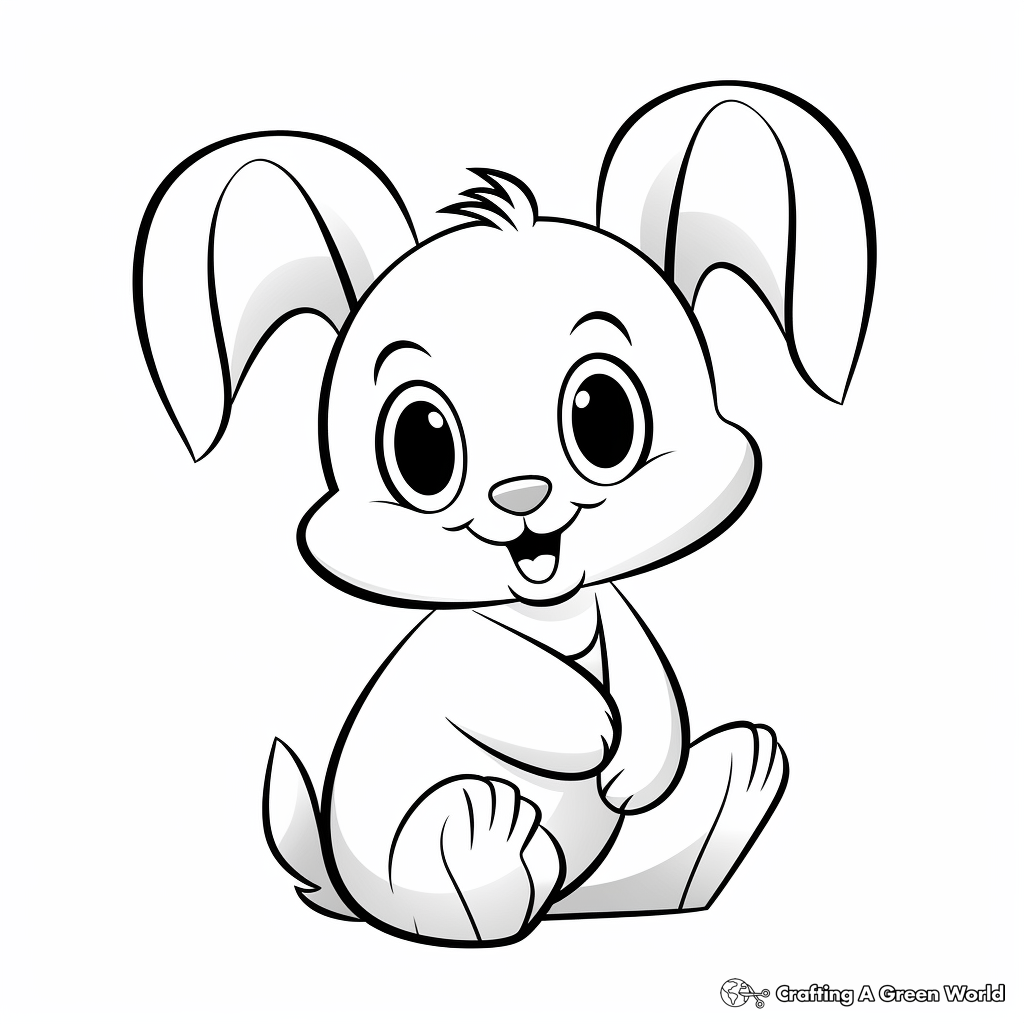 White rabbit coloring pages