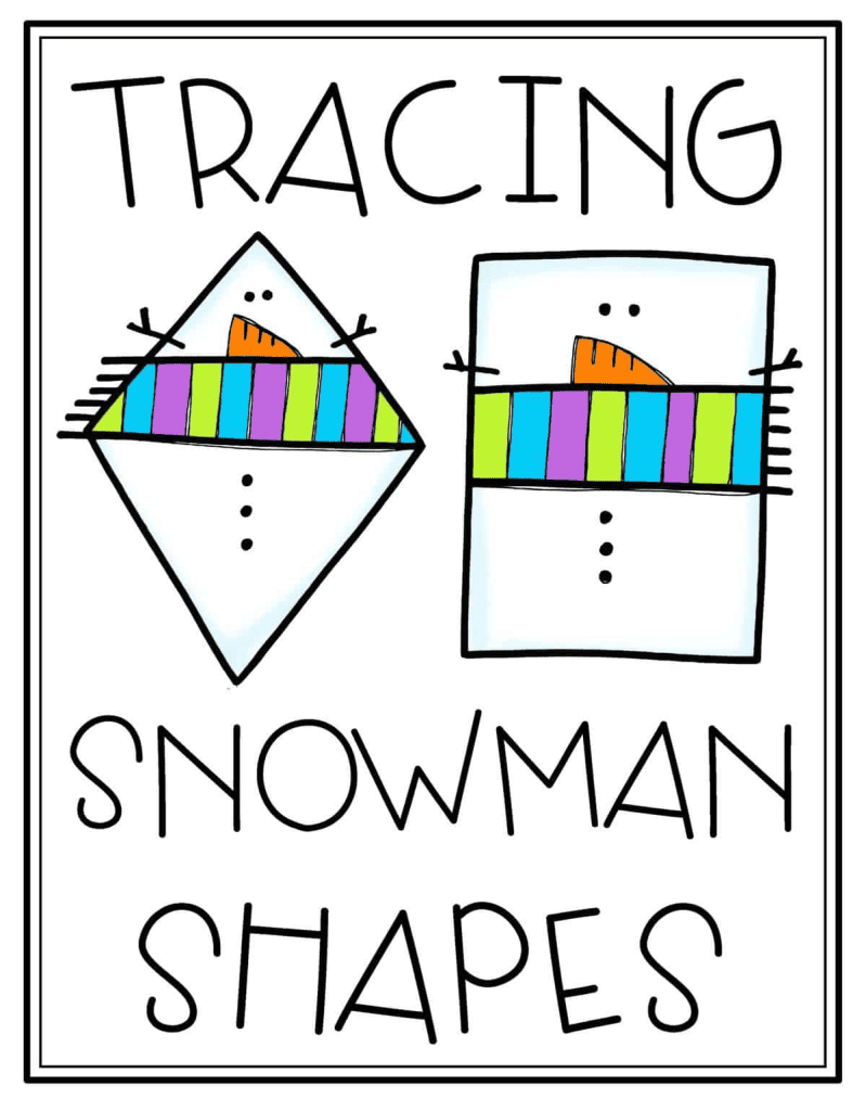 Tracing snowman shapes activity
