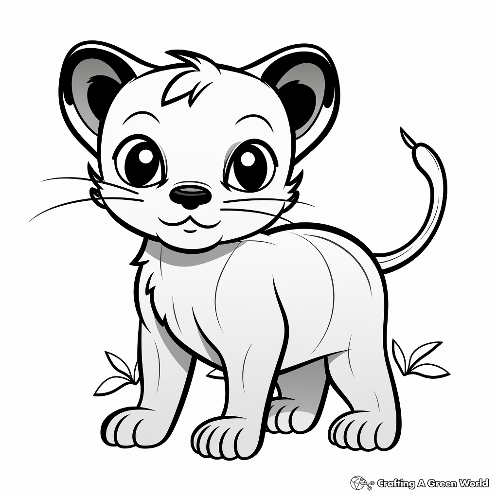 Black panther animal coloring pages