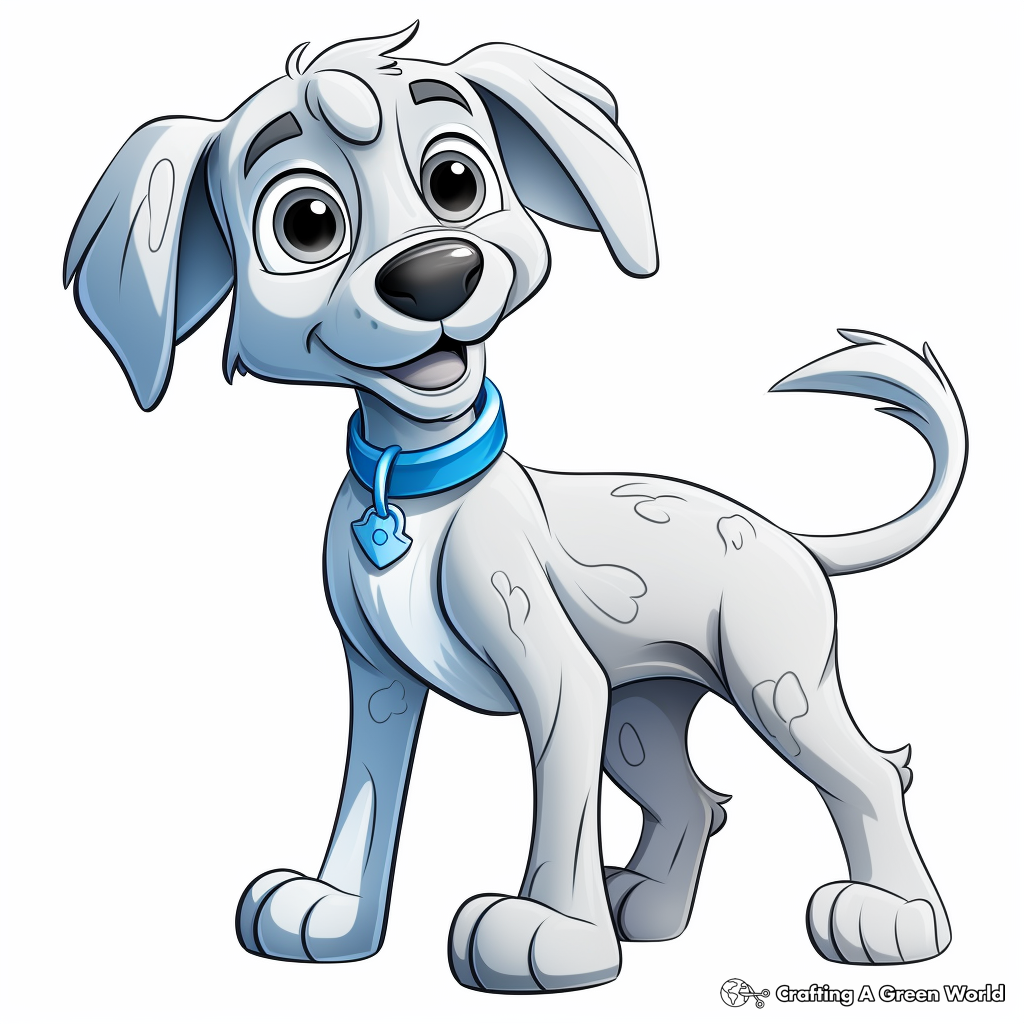Blue dog coloring pages