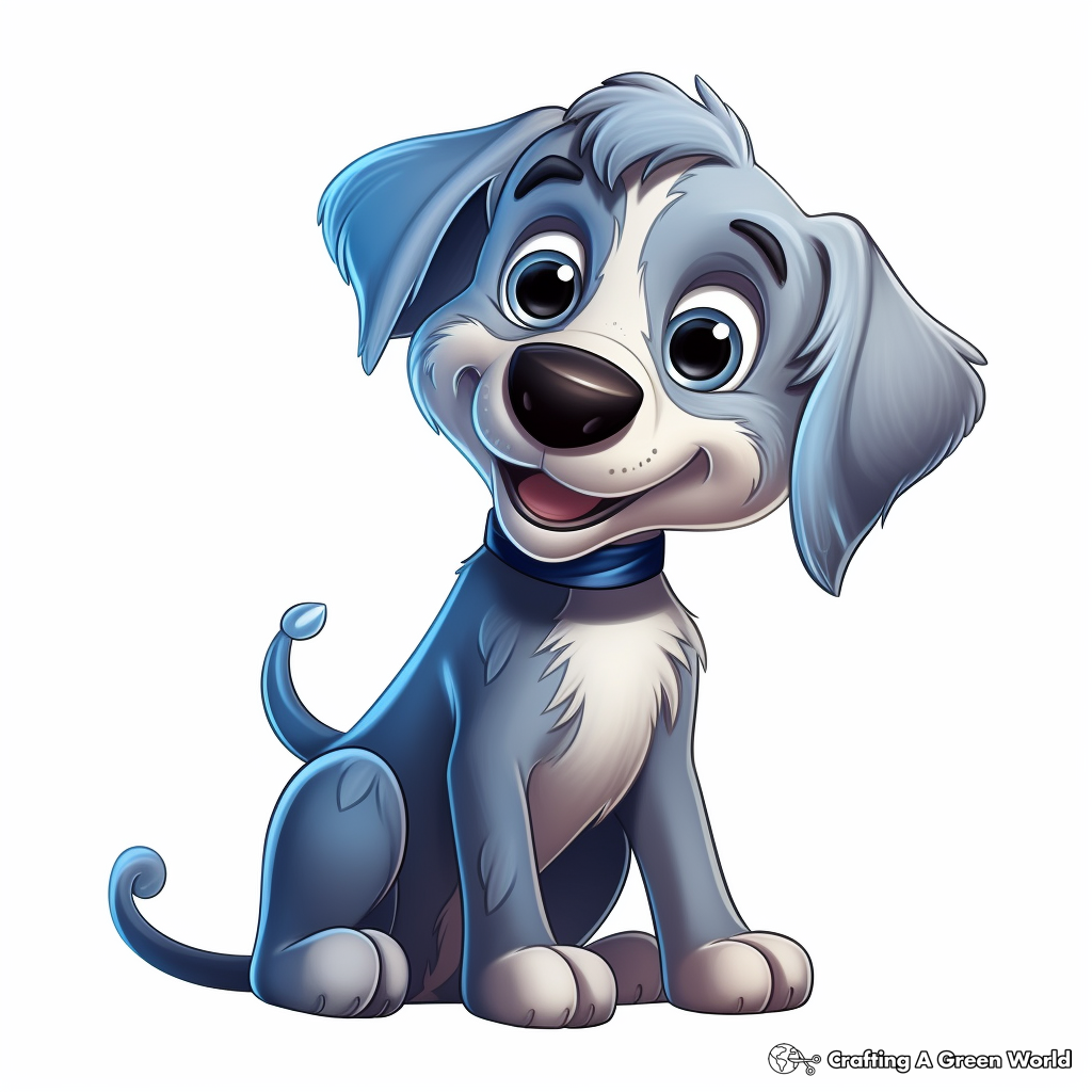 Blue dog coloring pages
