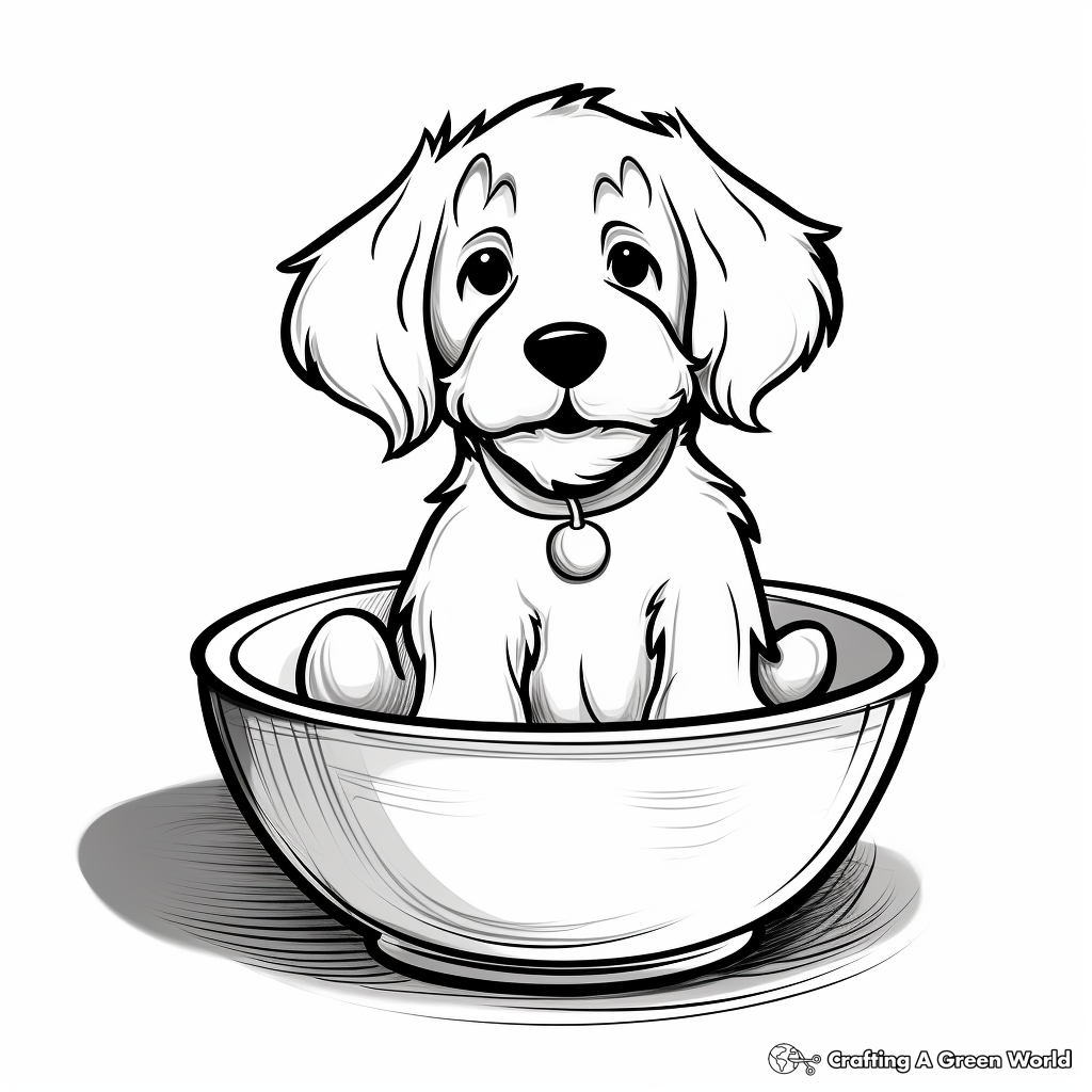 Dog bowl coloring pages