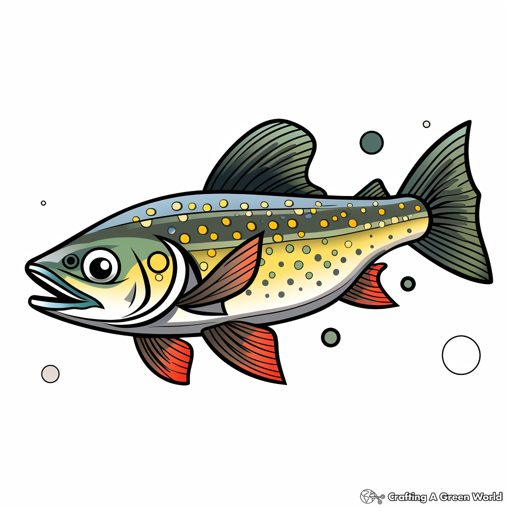 Brook trout coloring pages